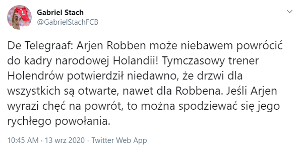 WIELKI POWRÓT ARJENA ROBBENA!?